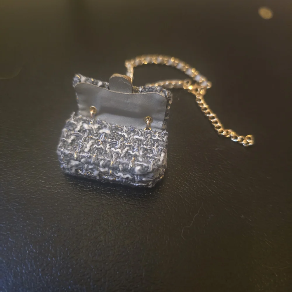 Labubu Grey Tweed Mini Bag - Picture 2 of 2